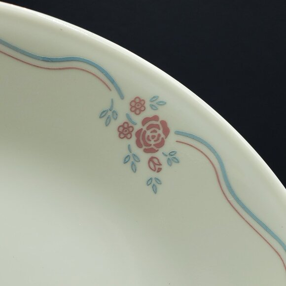 Corelle English Breakfast Dinner Plates Corning Sandstone Beige Pink Blue Floral - Picture 3 of 5